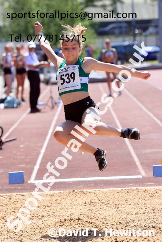 Womens Under-17s Long Jump, 2024 North Eastern Track and Field Champs., Middlesbrough.  Photo: David T. Hewitson/Sports for All Pics